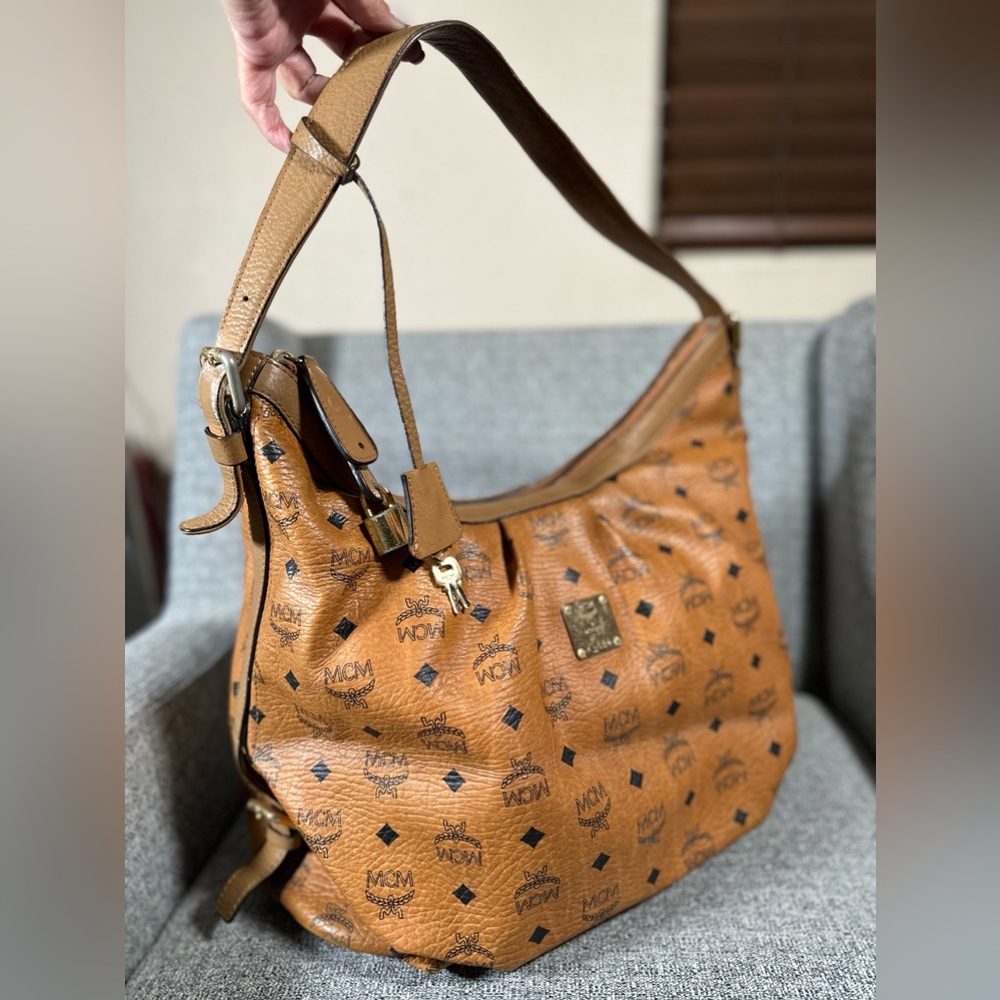 MCM Visetos Monogram Hobo Bag